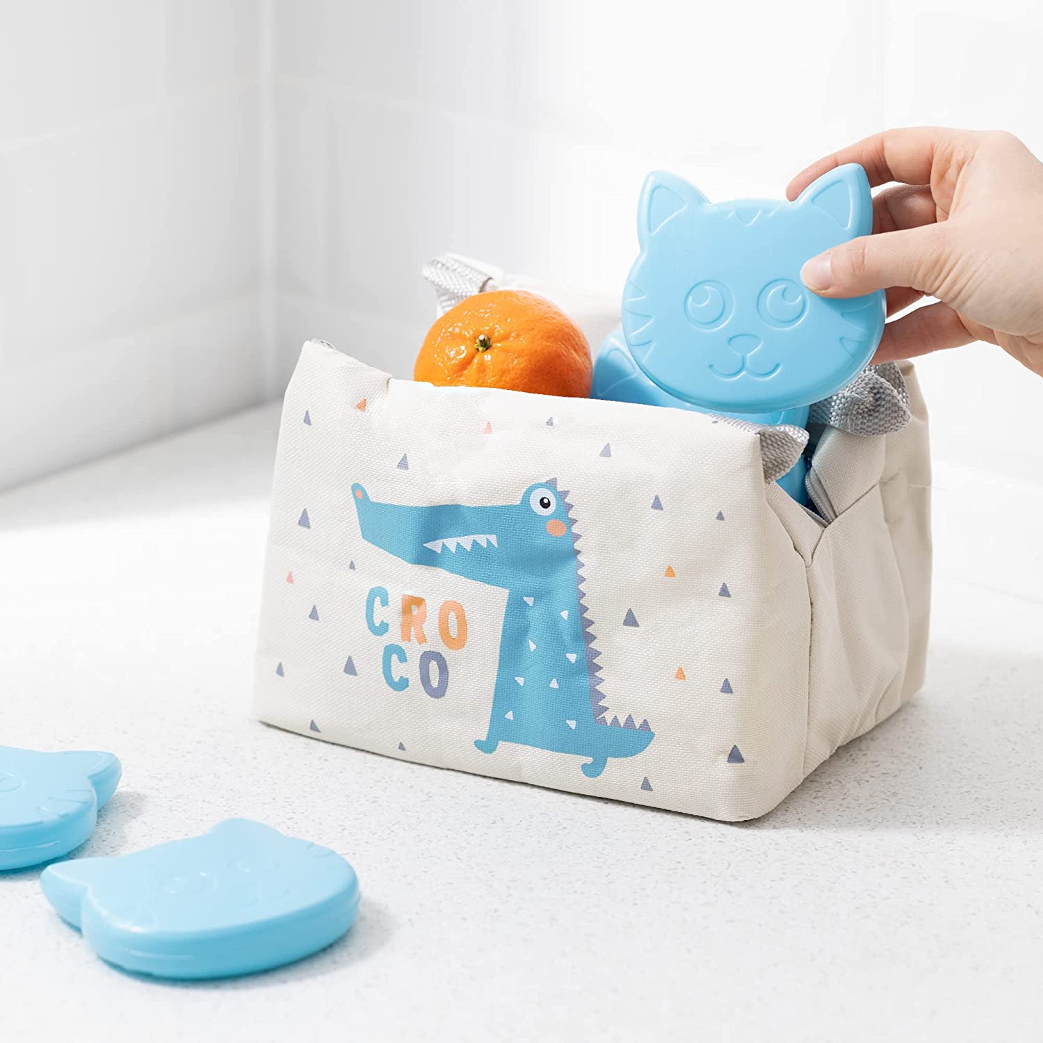 Navaris Επαναχρησιμοποιούμενες Παγοκύστες για Τσάντα Φαγητού - Cat - 48099.02