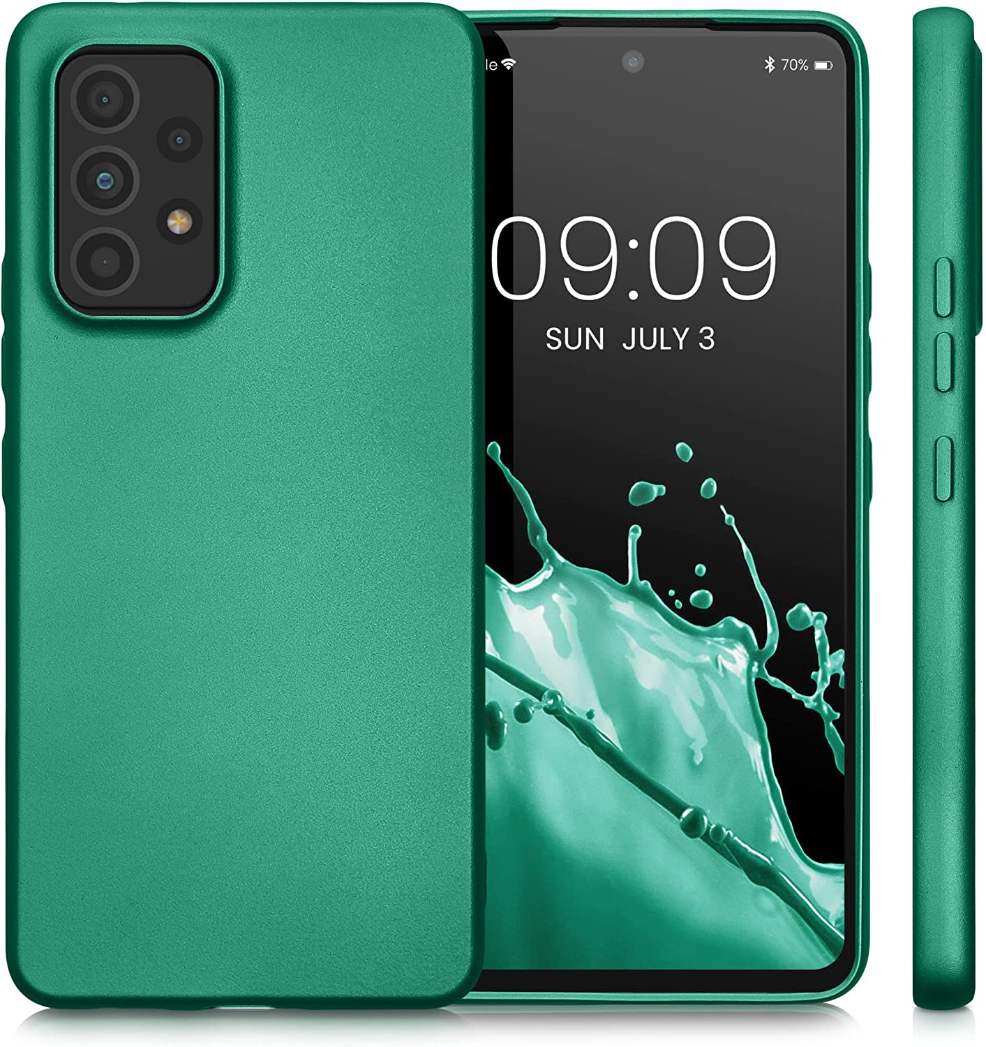 KW Samsung Galaxy A53 5G Θήκη Σιλικόνης TPU - Metallic Dark Green - 57958.170
