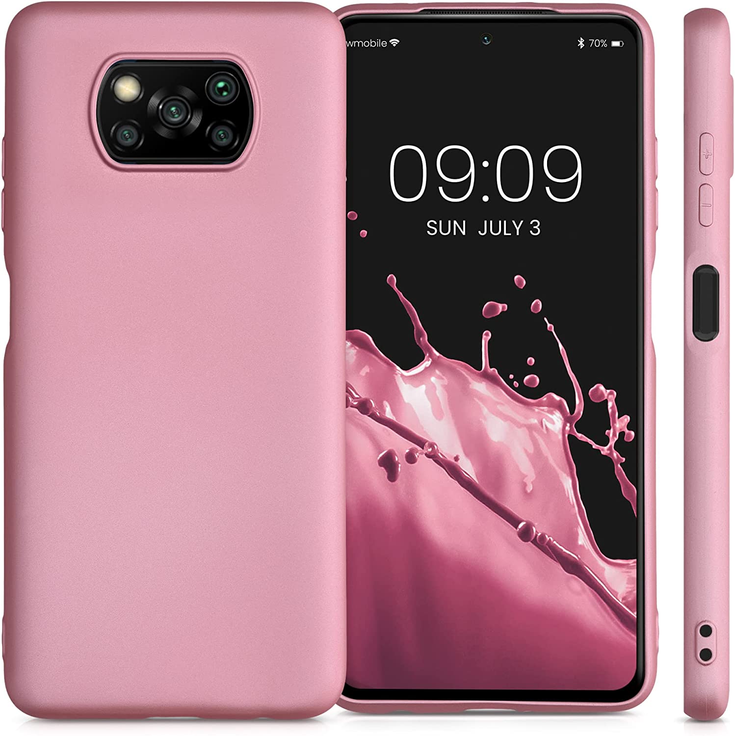 KW Xiaomi Poco X3 NFC Θήκη Σιλικόνης TPU - Metallic Rose Gold - 53483.31