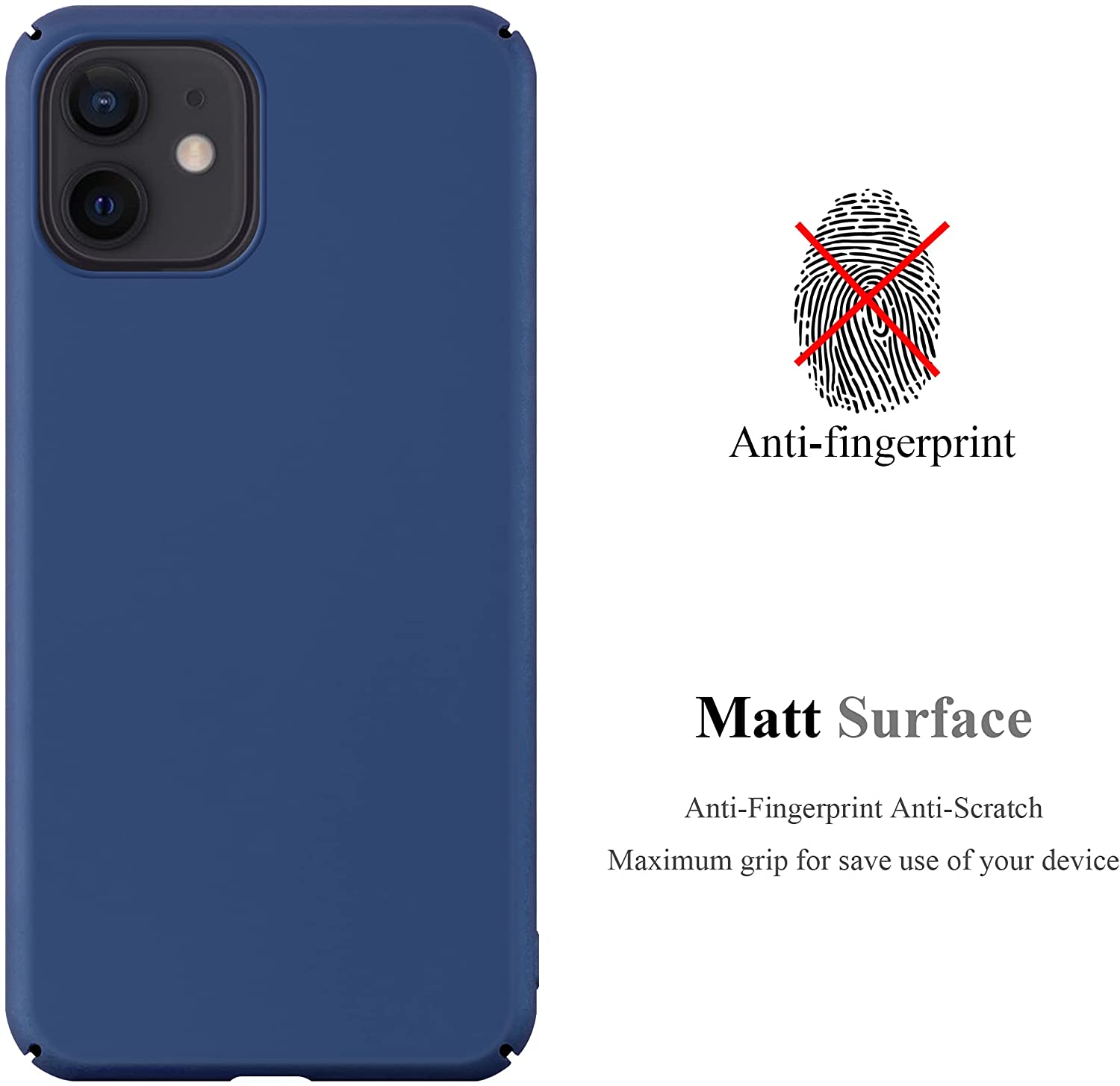 Cadorabo iPhone 12 Pro Max Ματ Σκληρή Θήκη - Metallic Blue