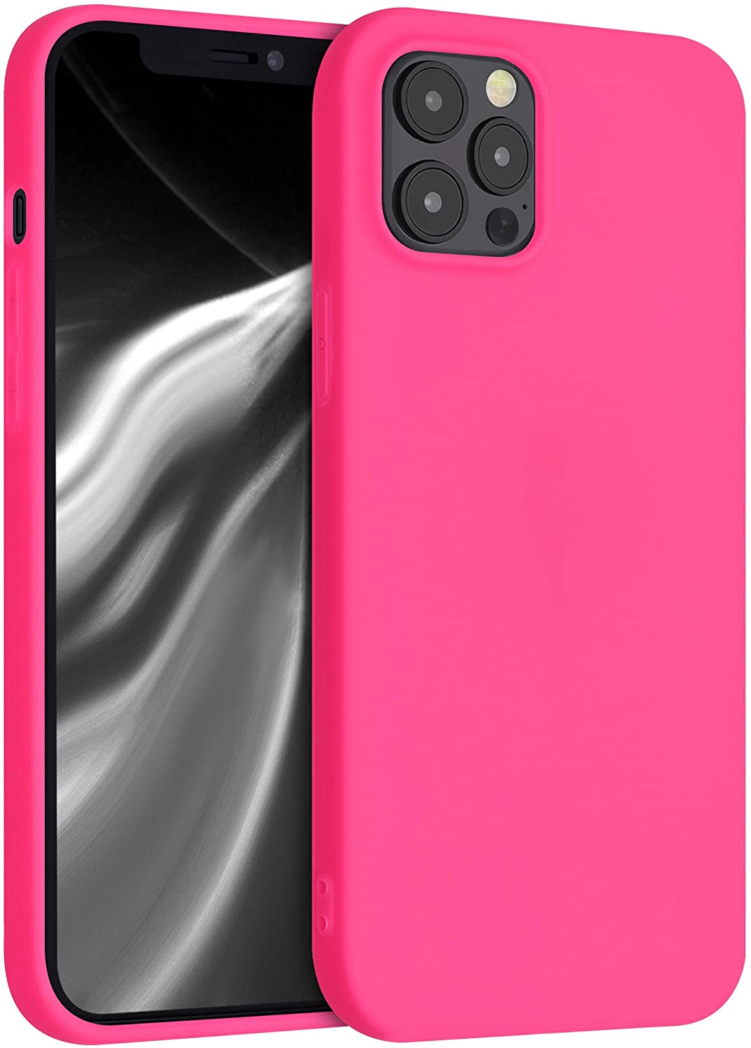 KW iPhone 12 Pro Max Θήκη Σιλικόνης TPU - Neon Pink - 53941.77