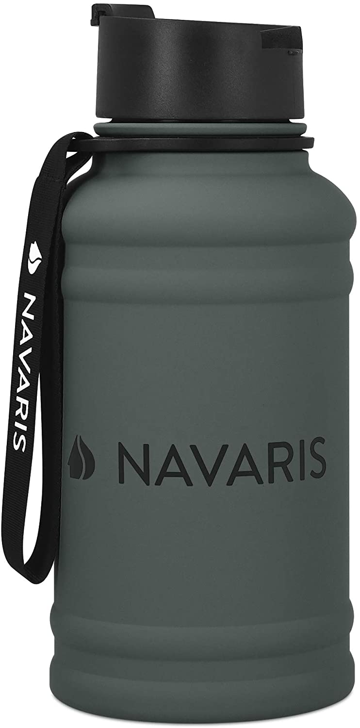 Navaris Μπουκάλι Νερού από Ανοξείδωτο Ατσάλι - BPA Free - 1.3 L - Anthrazit - 52873.73