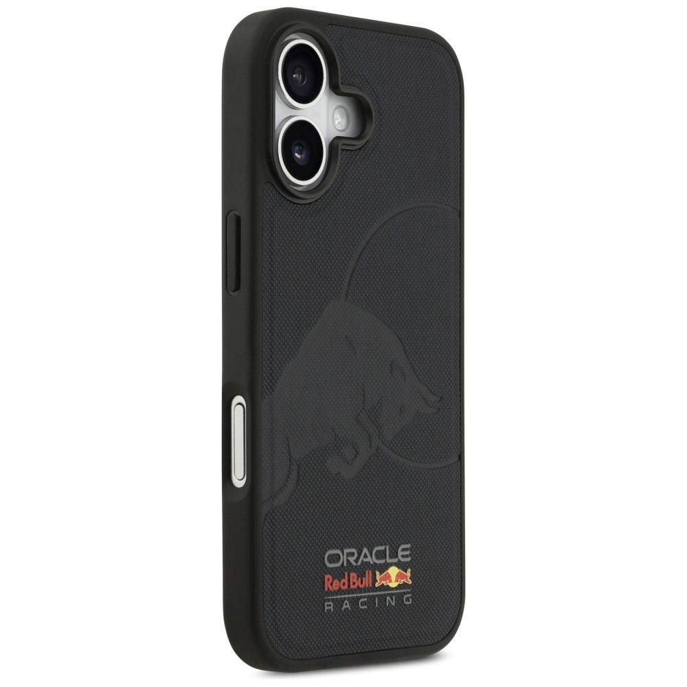 Red Bull iPhone 17 - Meshed Debossed Bull MagSafe - Σκληρή Θήκη με Επένδυση Συνθετικού Δέρματος και Πλαίσιο Σιλικόνης - Navy - RBHMP17S24PUBUFV