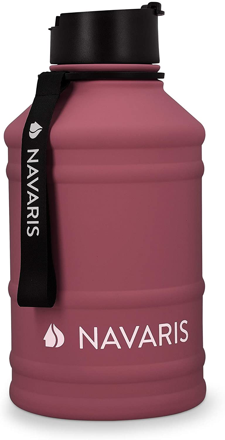 Navaris Μπουκάλι Νερού από Ανοξείδωτο Ατσάλι - BPA Free - 2.2 L - Bordeaux - 51084.26