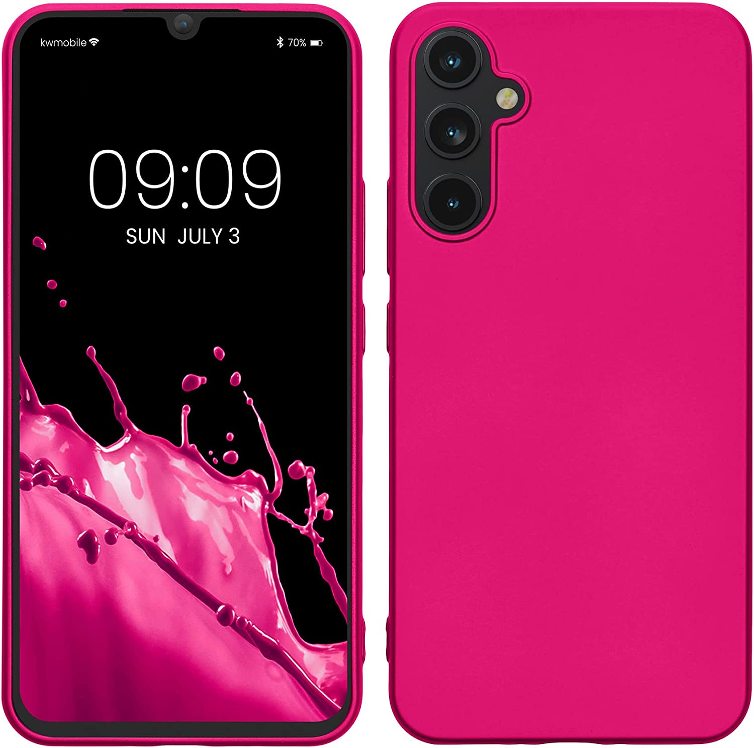 KW Samsung Galaxy A34 5G Θήκη Σιλικόνης TPU - Metallic Pink - 60810.65