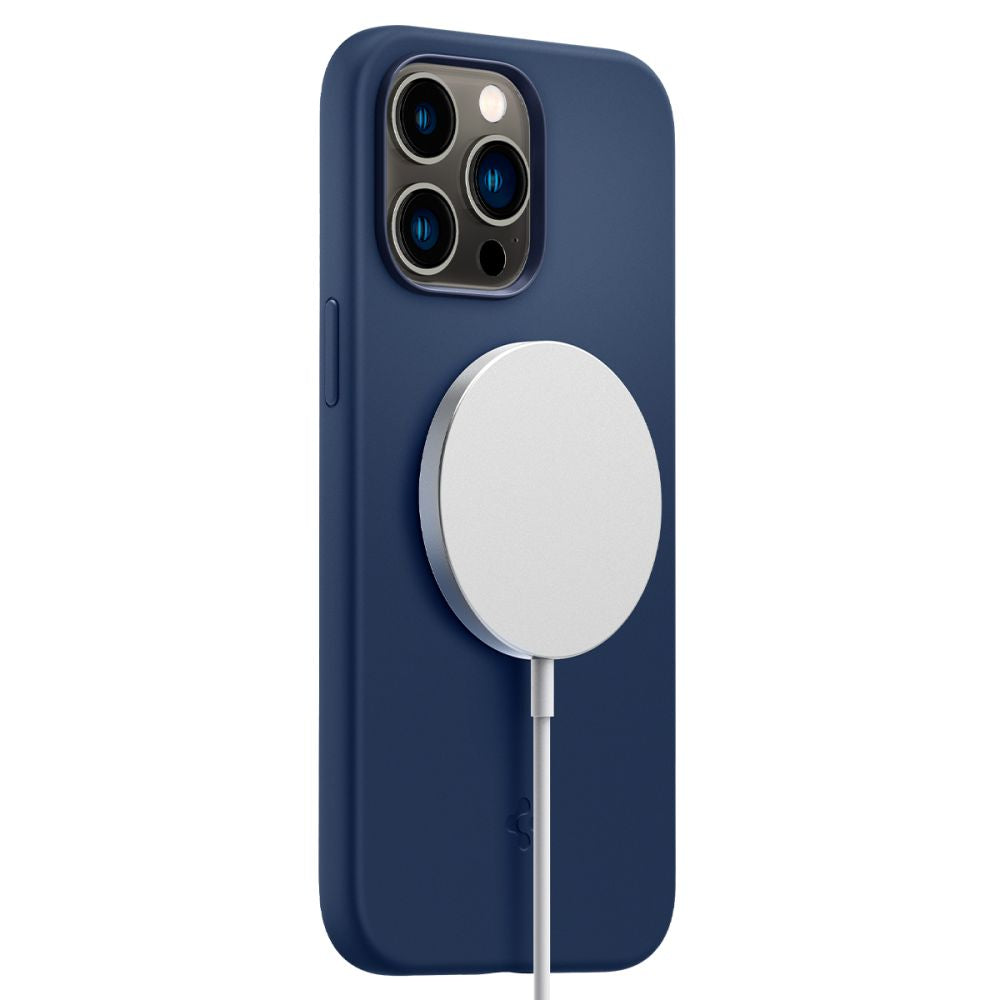 Spigen iPhone 14 Pro Max Silicone Fit Mag Θήκη Σιλικόνης με MagSafe - Navy Blue - ACS04847