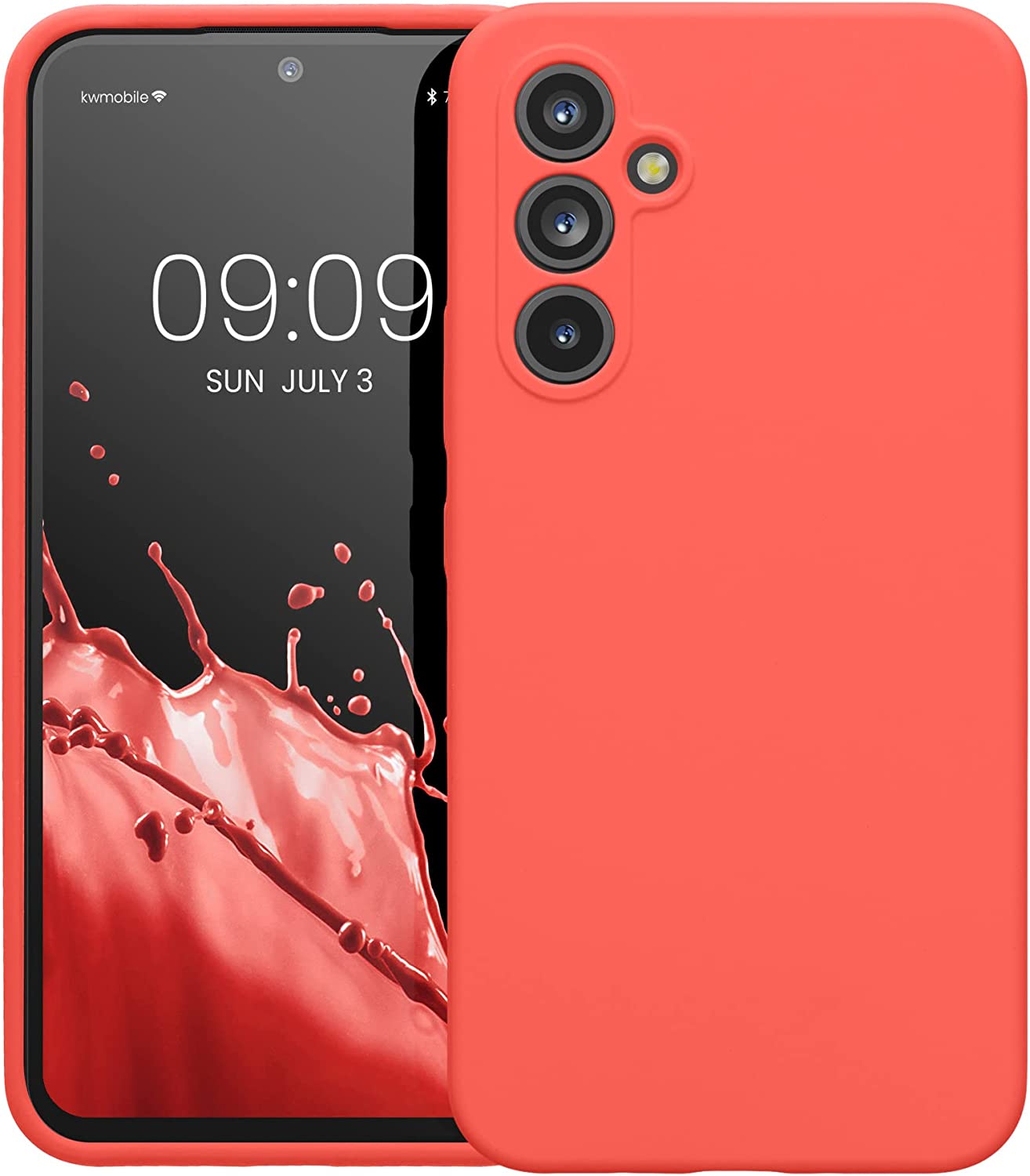 KW Samsung Galaxy A54 5G Θήκη Σιλικόνης Rubberized TPU - Neon Coral - 60795.103