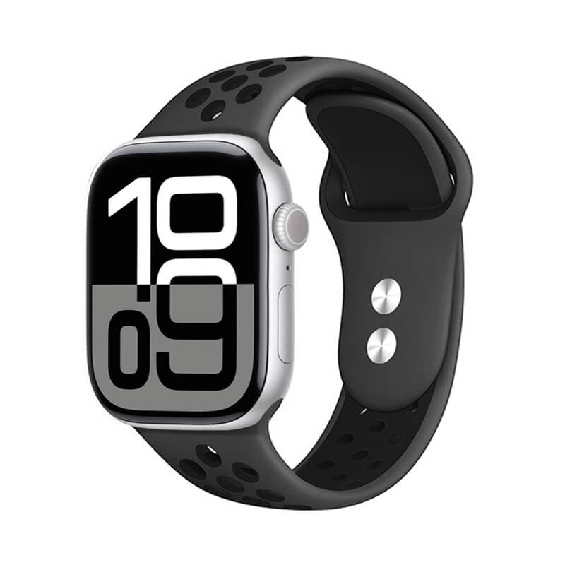 Crong Λουράκι Apple Watch 4/5/6/7/8/9/10/11 - SE (1/2/3) - Ultra (1/2/3) - 42/44/45/49mm Duo Sport - Grey / Black