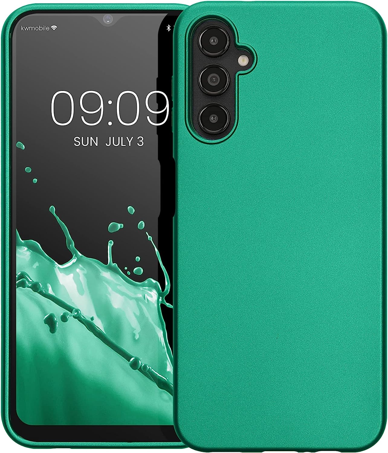 KW Samsung Galaxy A14 5G Θήκη Σιλικόνης TPU - Metallic Green - 61163.170