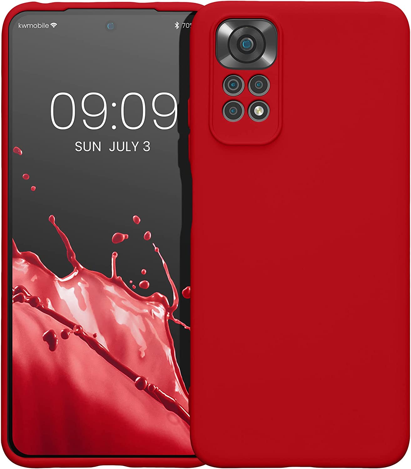 KW Xiaomi Redmi Note 11 / Redmi Note 11S Θήκη Σιλικόνης Rubberized TPU - Sweet Cherry - 57918.229