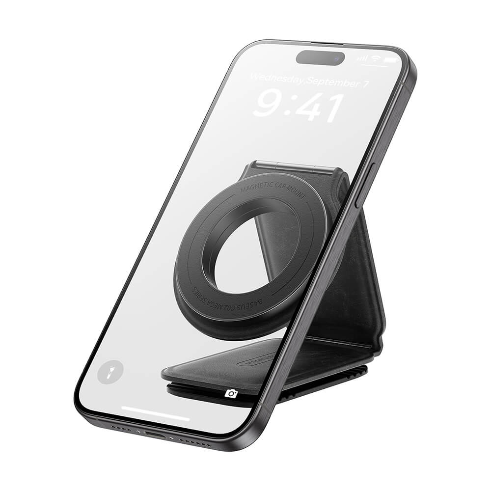 Baseus PrimeTrip Series C02 Αναδιπλούμενη Μαγνητική Βάση Αυτοκινήτου για το Ταμπλό - Cluster Black