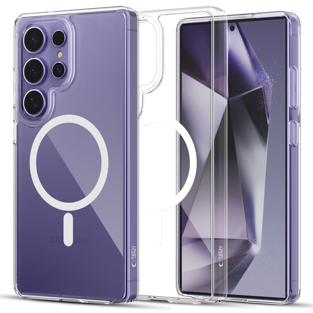 Tech-Protect Samsung Galaxy S25 Ultra Flexair Hybrid MagSafe Σκληρή Θήκη με Πλαίσιο Σιλικόνης και MagSafe - Διάφανη