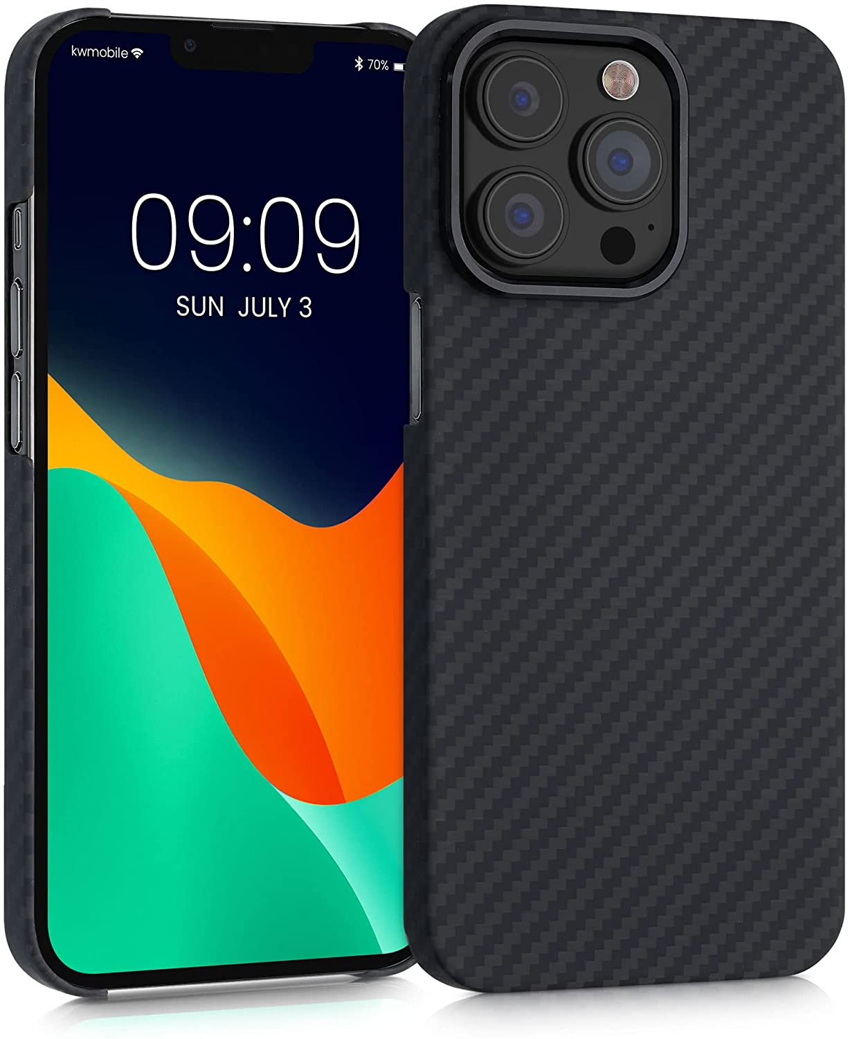 Kalibri iPhone 13 Pro Σκληρή Θήκη Aramid Fiber Body Armor - Black Matte - 56403.47