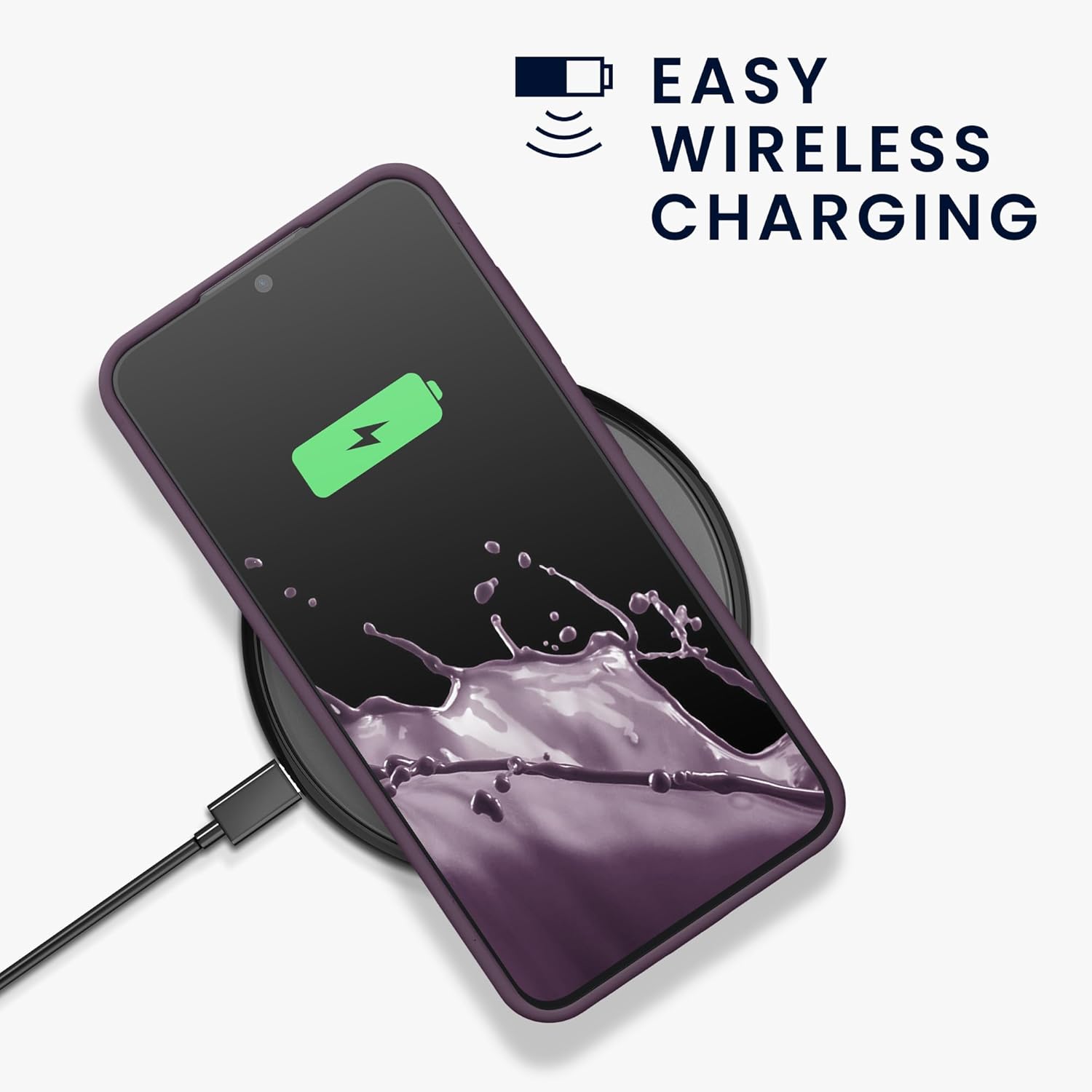 KW Samsung Galaxy S24 Θήκη Σιλικόνης Rubberized TPU - Light Iris