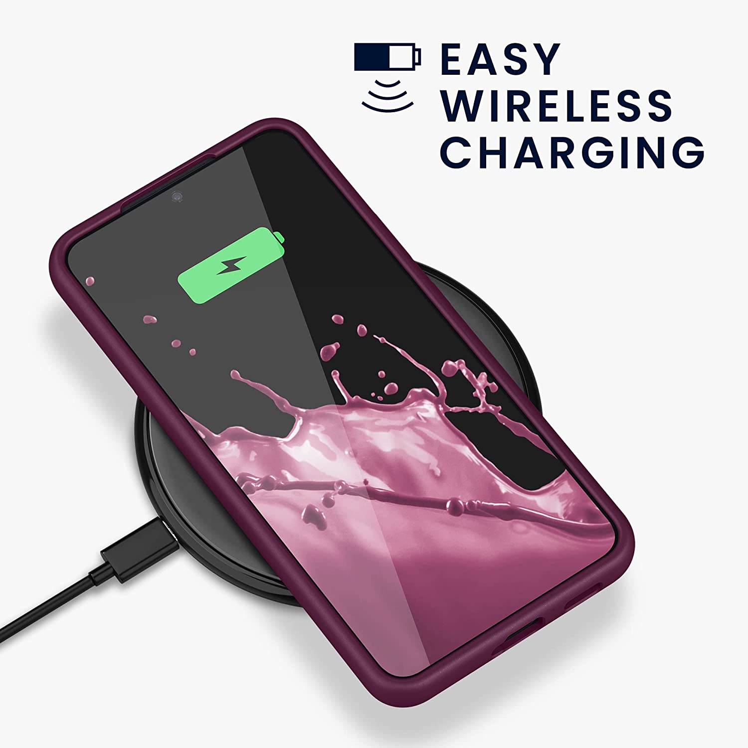 KW Samsung Galaxy S22 Plus Θήκη Σιλικόνης Rubberized TPU - Bordeaux Purple - 56761.187