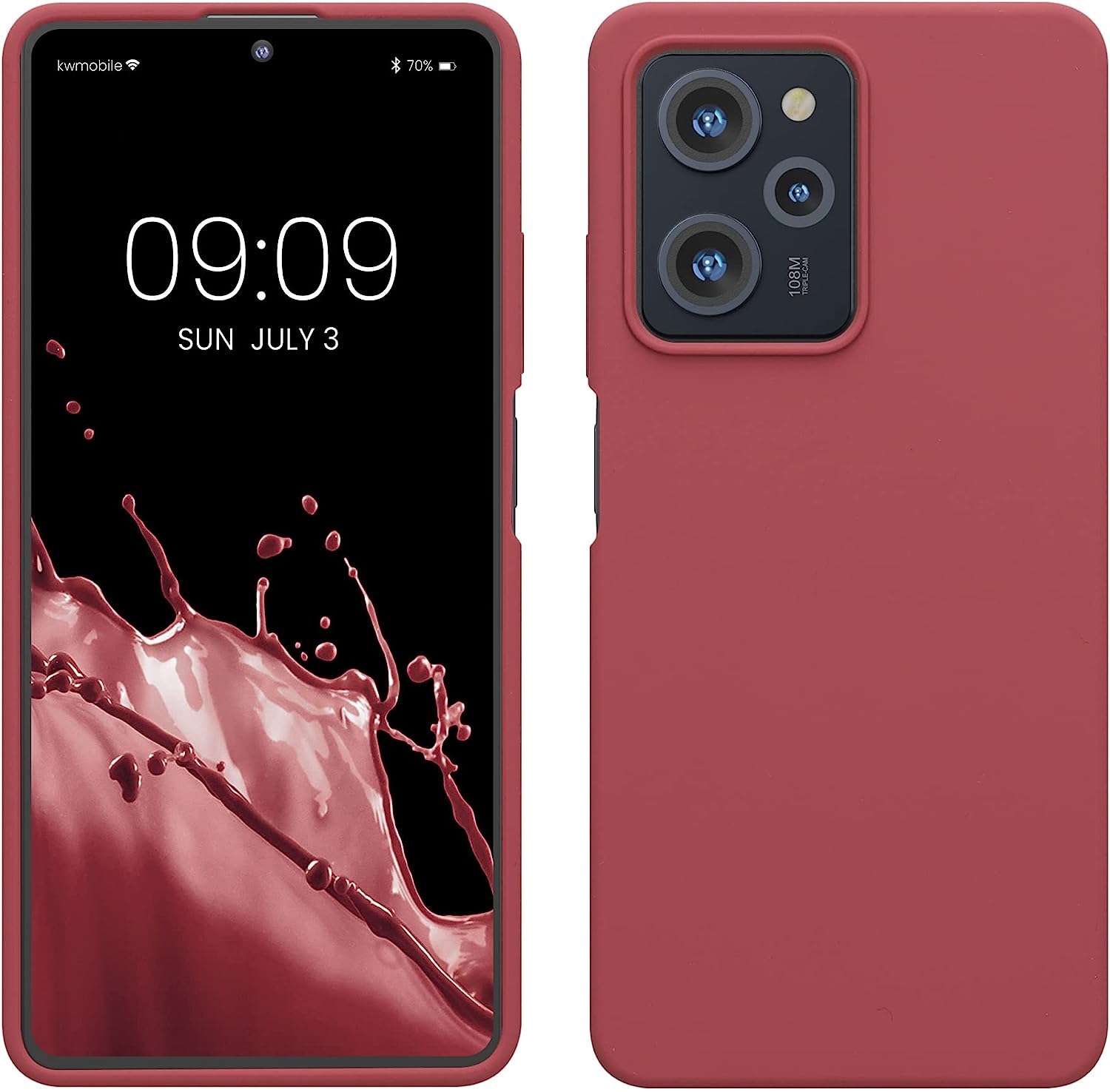 KW Xiaomi Poco X5 Pro 5G Θήκη Σιλικόνης Rubberized TPU - Dark Rose - 60898.167