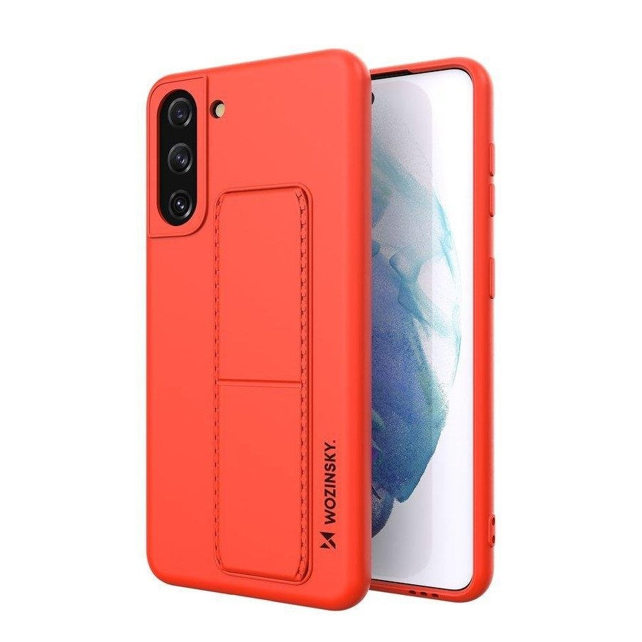Wozinsky Samsung Galaxy S21+ Kickstand Case - Θήκη Σιλικόνης με Finger Holder και Stand - Red