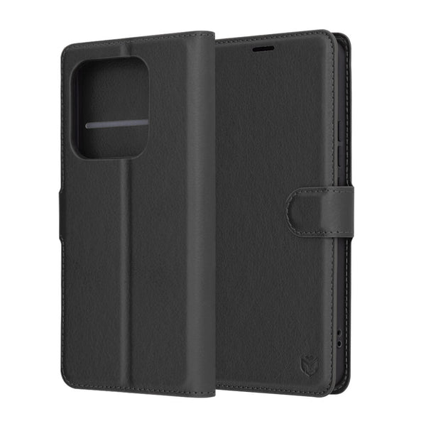 Techsuit Xiaomi Redmi Note 14 5G - Leather Folio - Θήκη Πορτοφόλι από Δερματίνη με Stand - Black - likebrands.gr