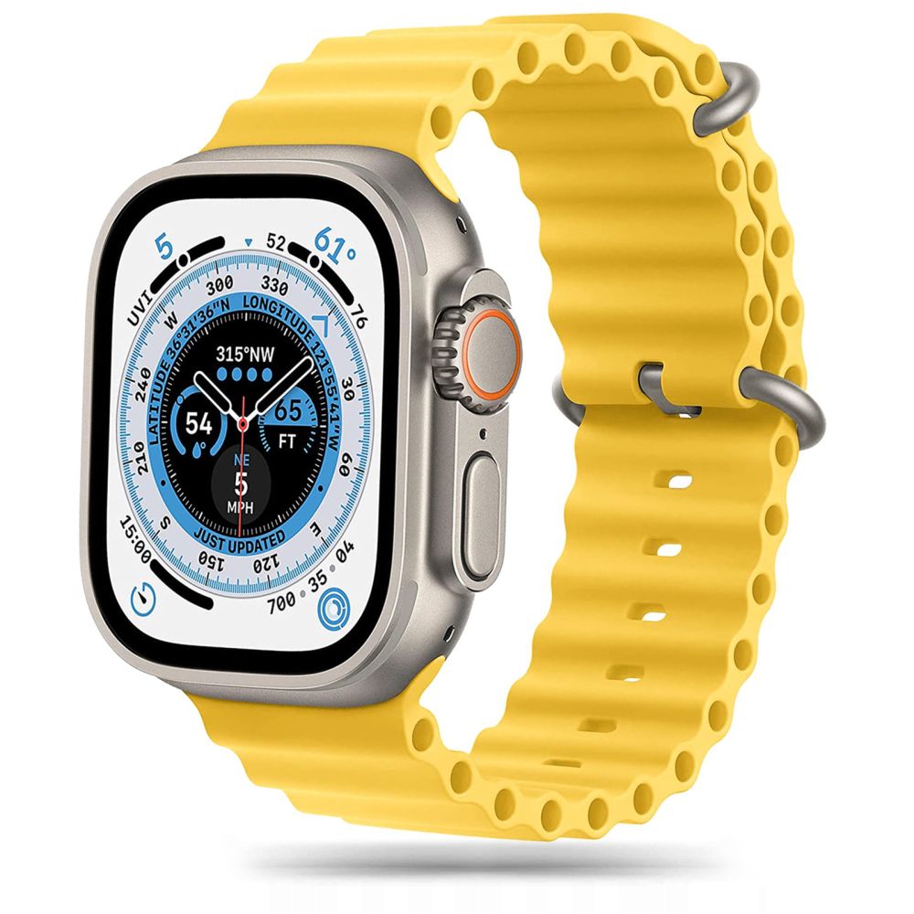 Tech-Protect Λουράκι Apple Watch 8/9/10/11 - SE (1/2/3) - Ultra (1/2/3) – 44/45/46/49mm IconBand Pro Λαστιχένιο - Yellow