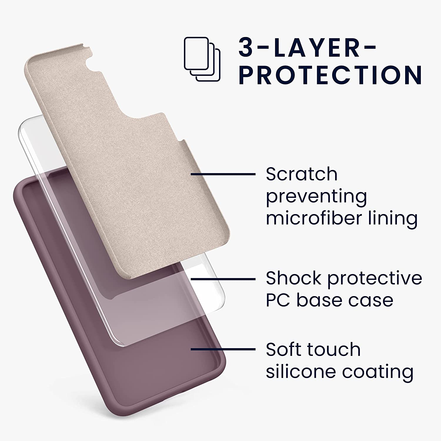 KW Samsung Galaxy S22 Θήκη Σιλικόνης Rubberized TPU - Grape - 56756.181