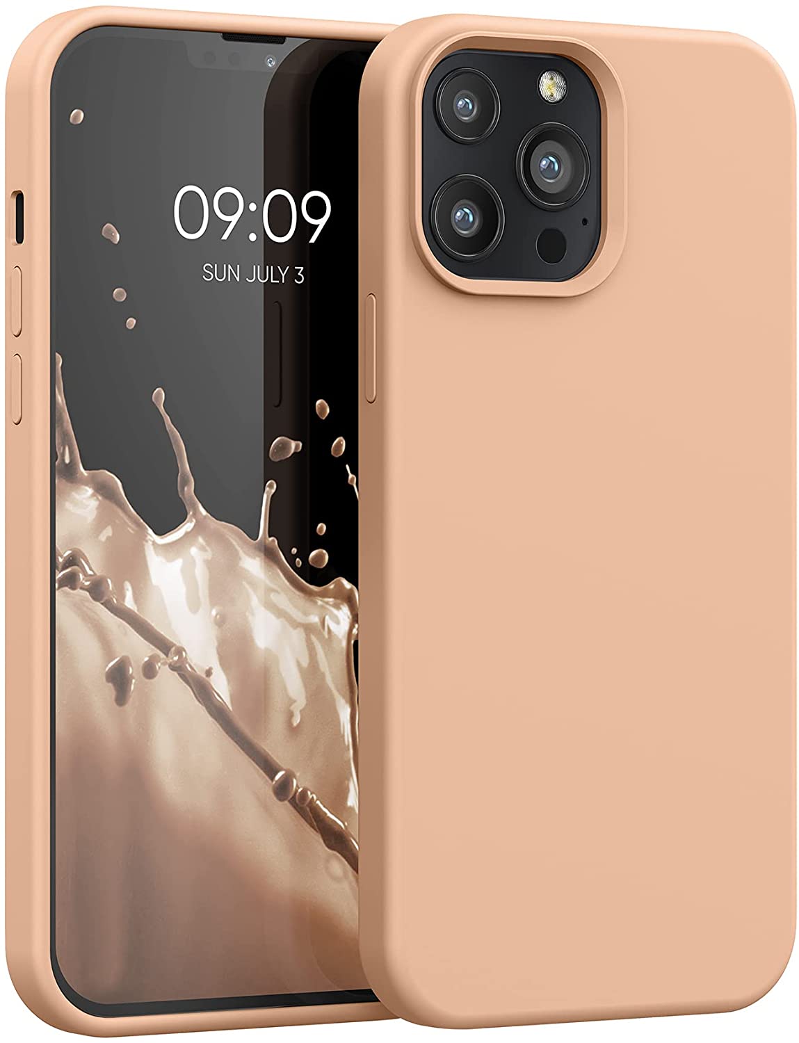 KW iPhone 13 Pro Max Θήκη Σιλικόνης Rubberized TPU - Peach - 55881.138