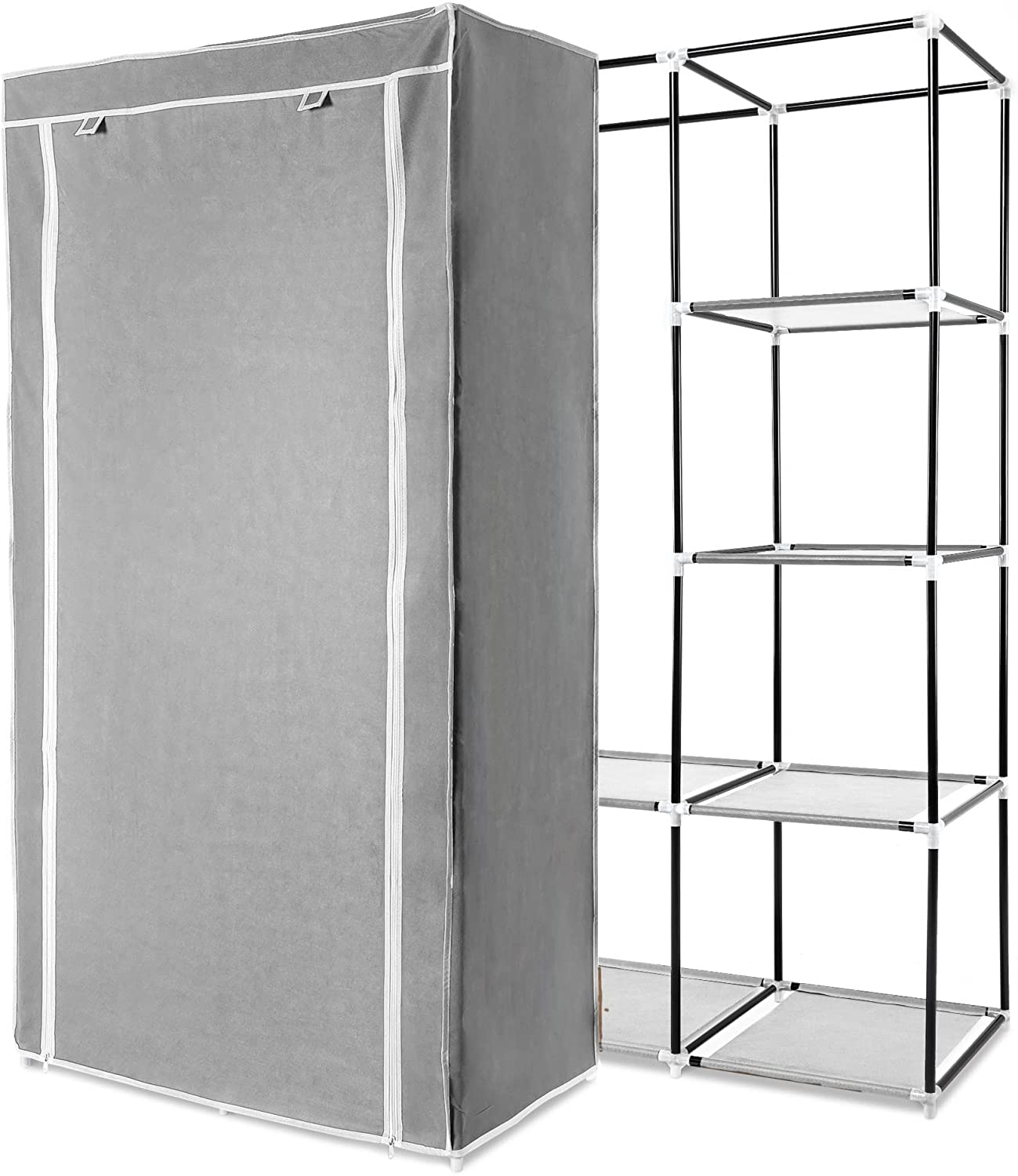 Navaris Πτυσσόμενη Ντουλάπα Ρούχων - Light Grey - 45294.03