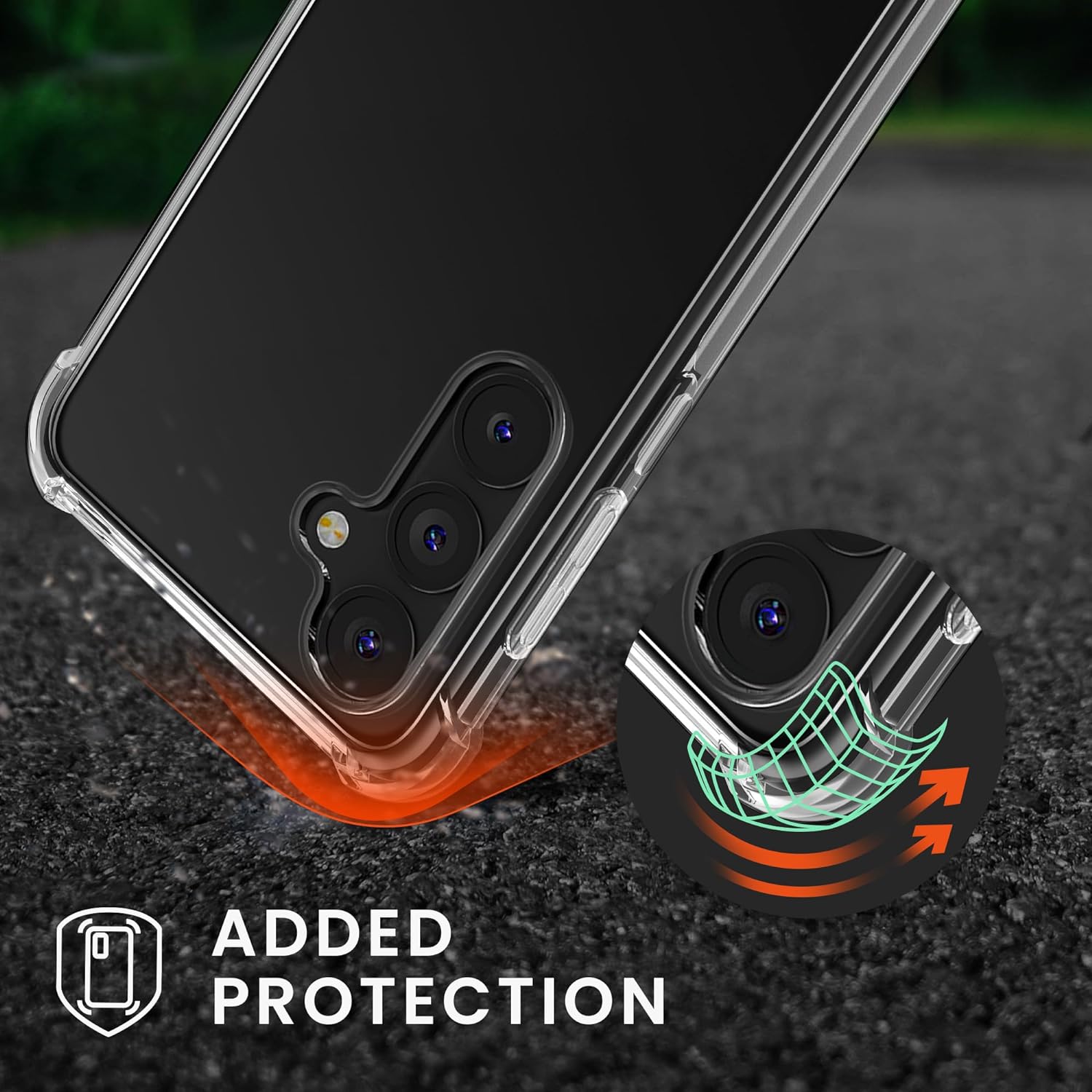 KW Samsung Galaxy S24+ Θήκη Σιλικόνης TPU με Λουράκι - Διάφανη / Black