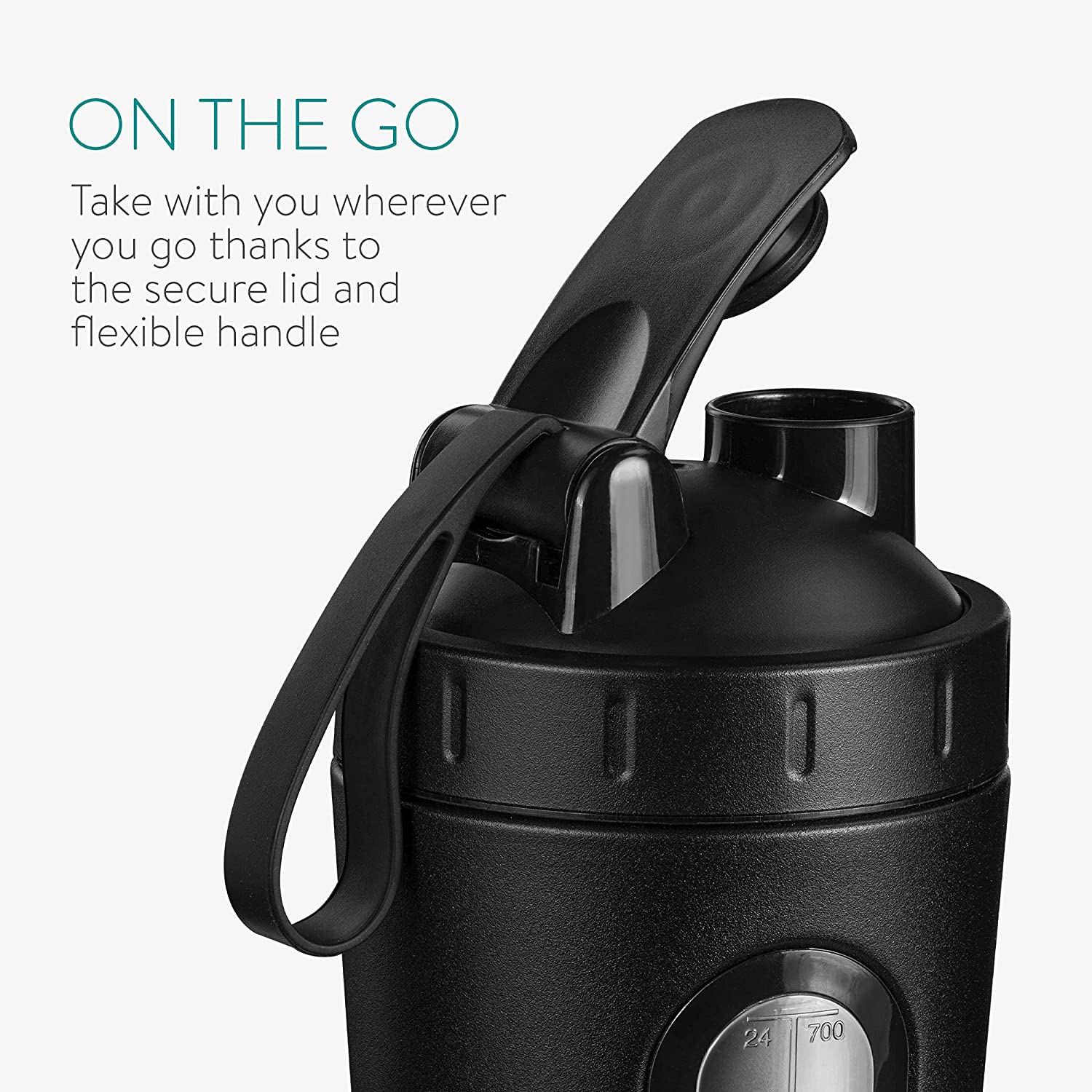 Navaris Σέικερ / Μπουκάλι από Ανοξείδωτο Ατσάλι - BPA FREE - 750mL - Black - 52703.2.01