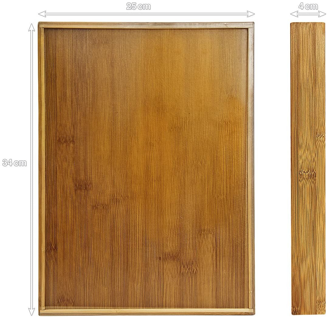 Relaxdays Ξύλινη Θήκη Συρταριού για Μαχαιροπίρουνα με 4 Διαμερίσματα - Brown - 4052025188863