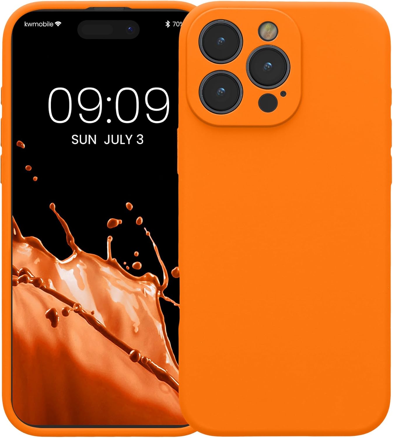 KW iPhone 16 Pro Max Θήκη Σιλικόνης Rubberized TPU - Fruity Orange