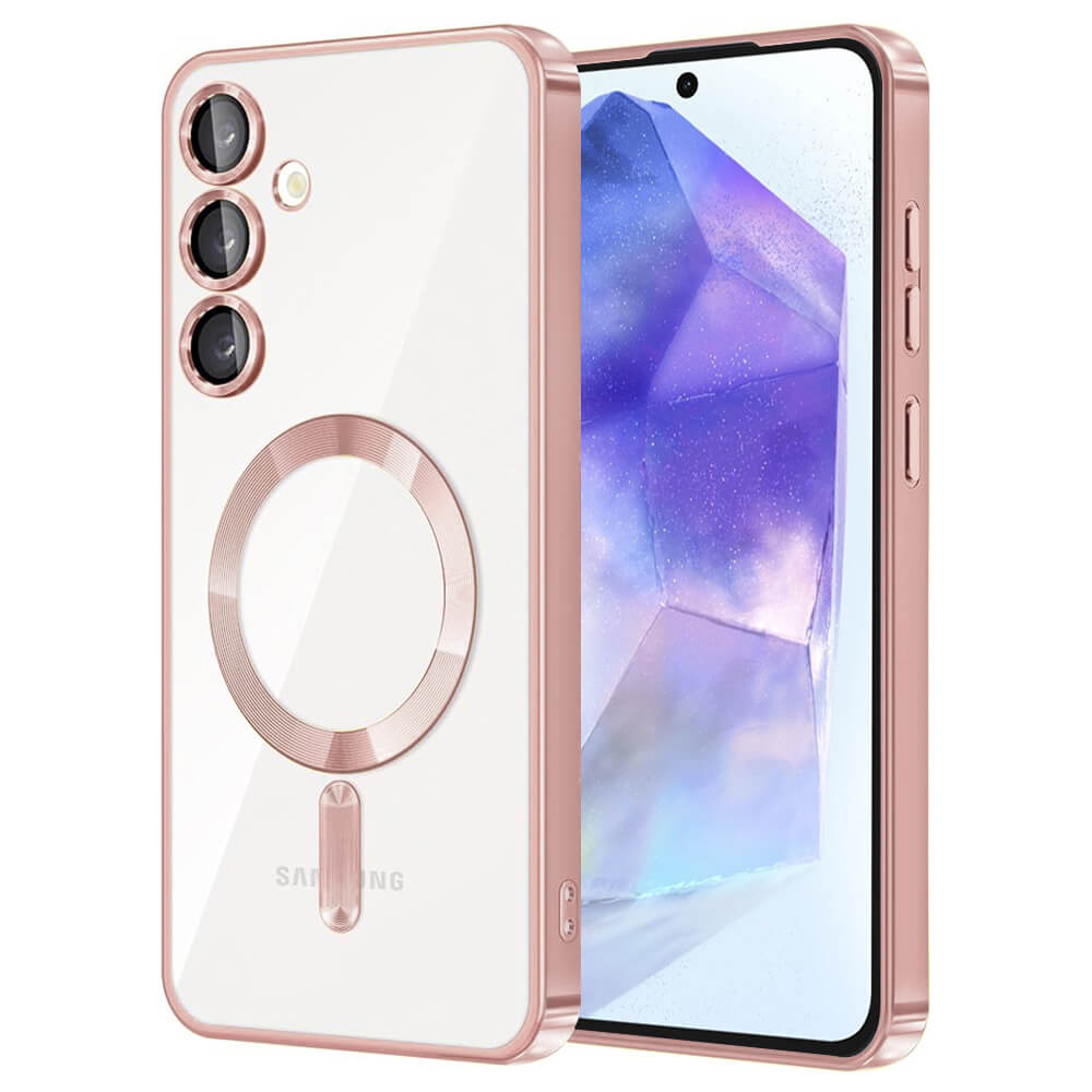 Techsuit Samsung Galaxy A55 5G - Luxury Crystal MagSafe - Θήκη Σιλικόνης - Pink