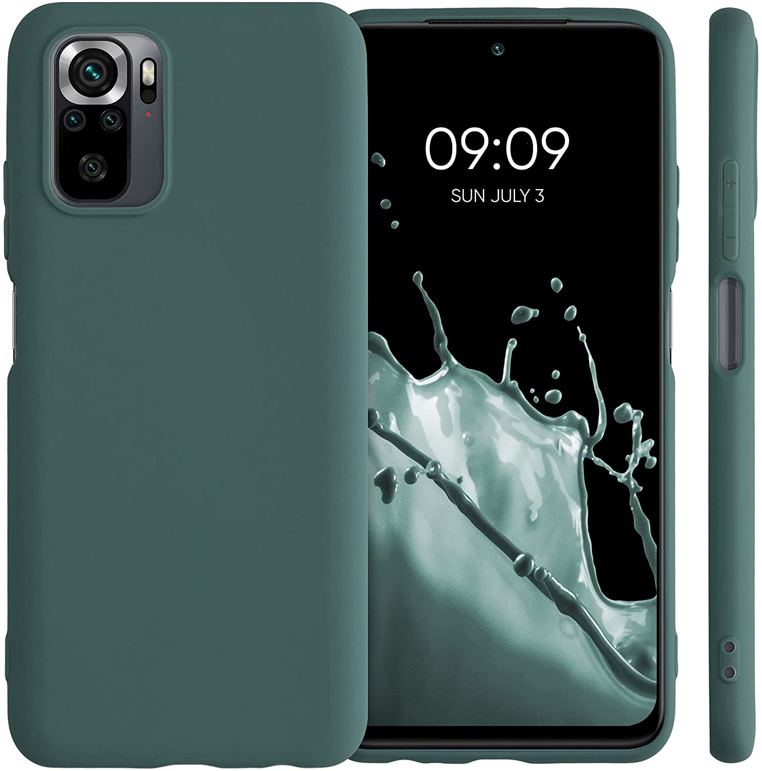 KW Xiaomi Redmi Note 10 / Note 10s / Poco M5s Θήκη Σιλικόνης TPU - Blue Green - 54541.171