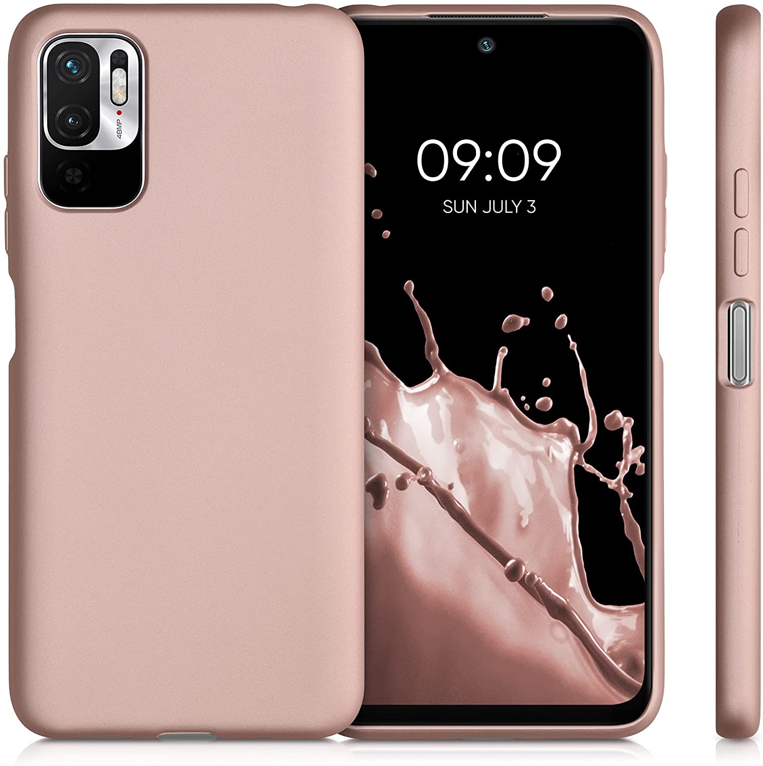 KW Xiaomi Redmi Note 10 5G / Poco M3 Pro 5G Θήκη Σιλικόνης TPU - Metallic Rose Gold - 54949.31