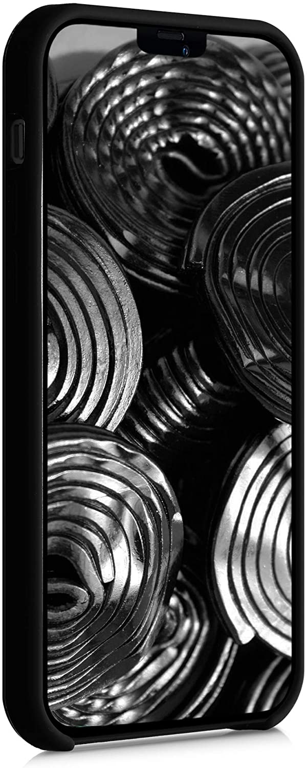 KW iPhone 12 / iPhone 12 Pro Θήκη Σιλικόνης Rubber TPU - Black - 52641.01