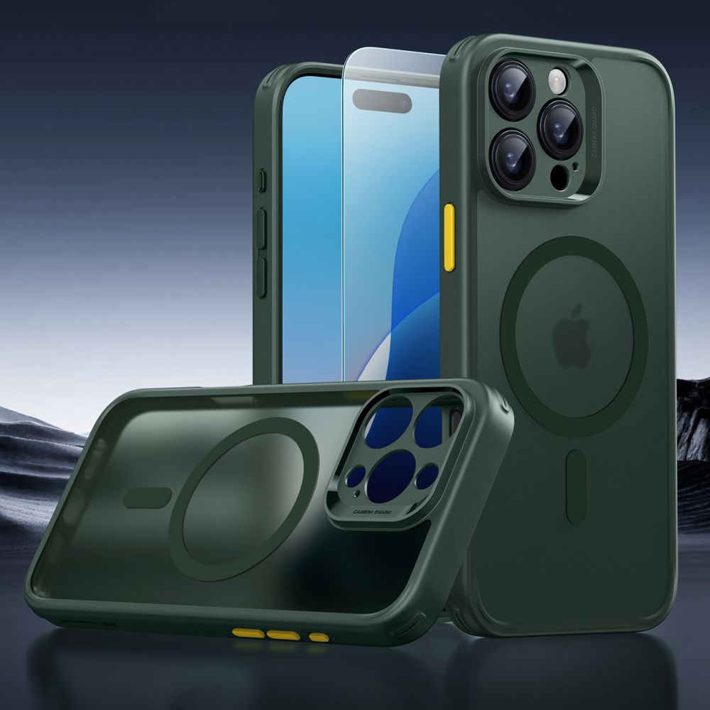 ESR iPhone 16 Pro - Classic Pro Halolock - Σετ με 1 Αντιχαρακτικό Γυαλί Οθόνης και Θήκη MagSafe - Frosted Green