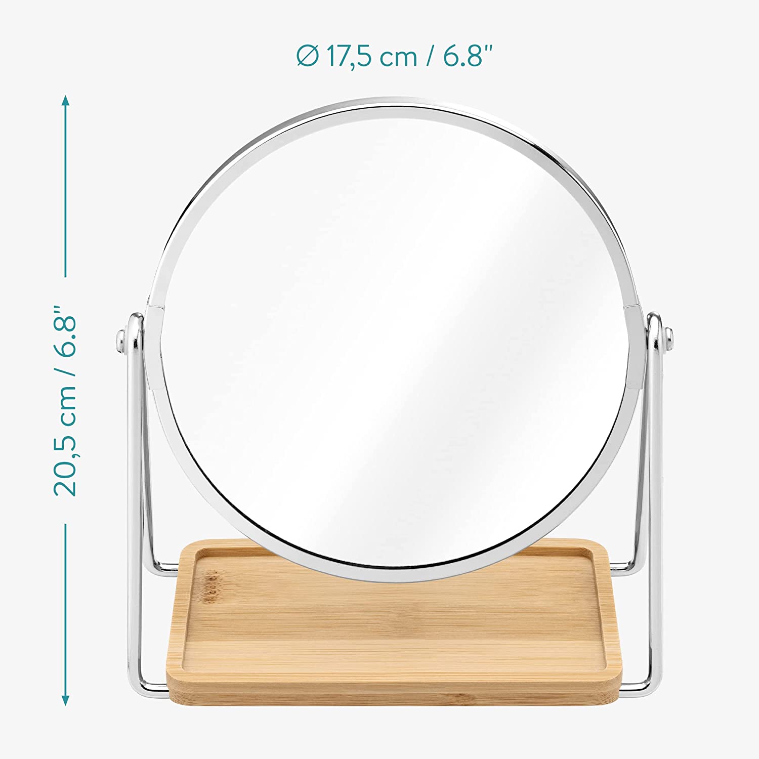 Navaris Καθρέπτης Μακιγιάζ με Βάση για Κοσμήματα - Silver - 53217.35