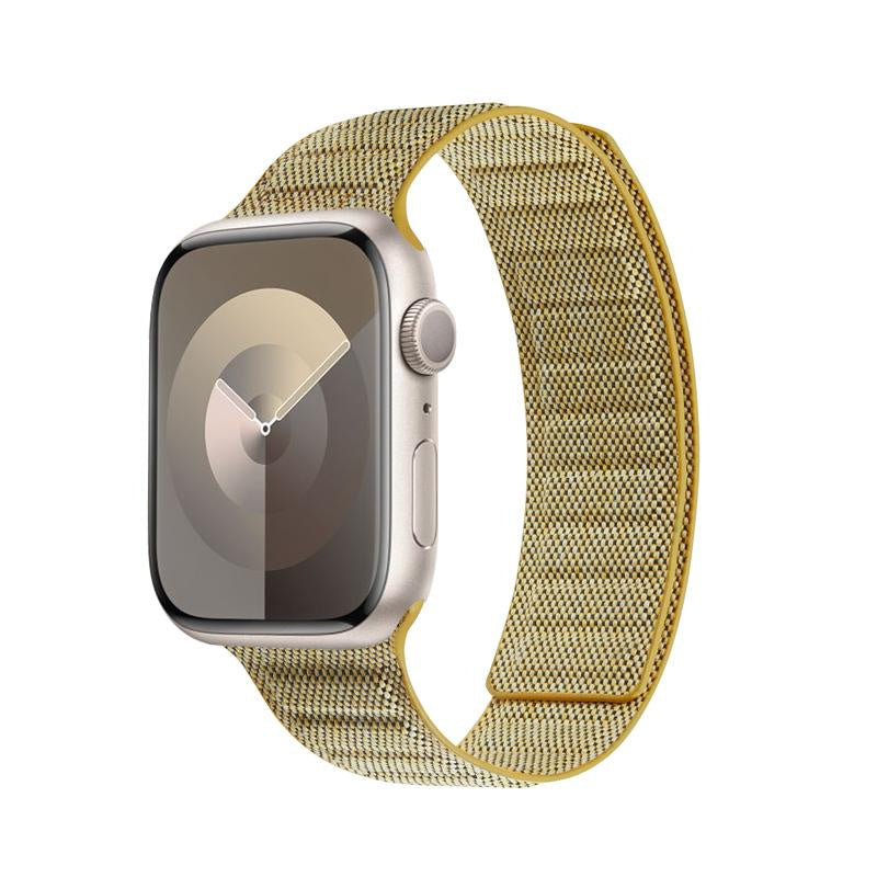 Crong Λουράκι Apple Watch 2/3/4/5/6/7/8/9/10/11 - SE (1/2/3) - 38/40/41/42mm από Νάιλον - Melange - Υellow Melange