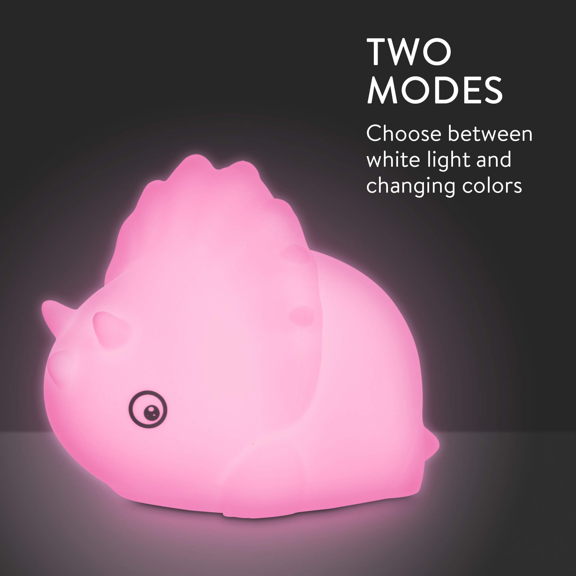 Navaris LED Night Light RGB - Παιδικό Νυχτερινό Φως με Αλλαγή Χρωμάτων - Design Dino Triceratops - White - 55004.02.03