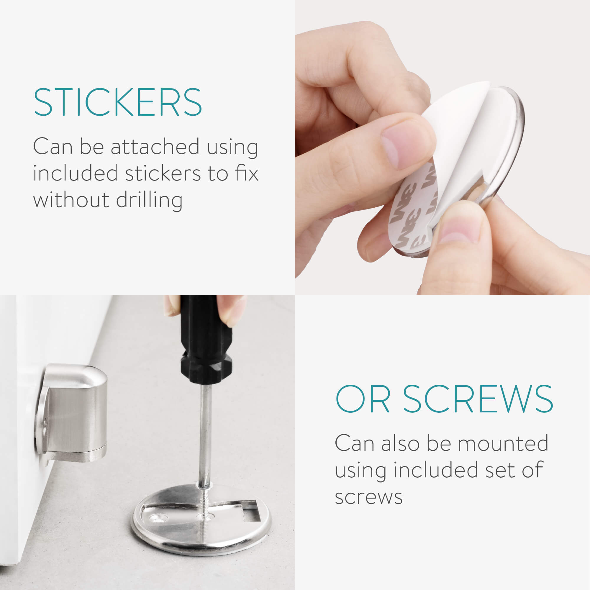 Navaris Μαγνητικό Στοπ Πόρτας - Silver - 56155.01