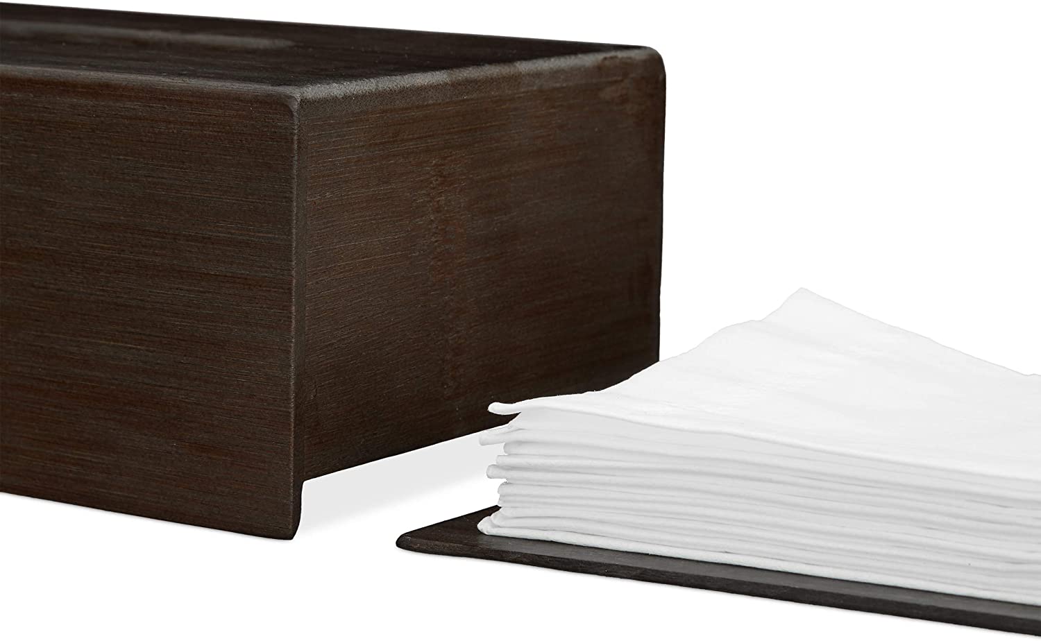 Relaxdays Ξύλινο Κουτί Αποθήκευσης για Χαρτομάντηλα - Dark Brown - 4052025232535