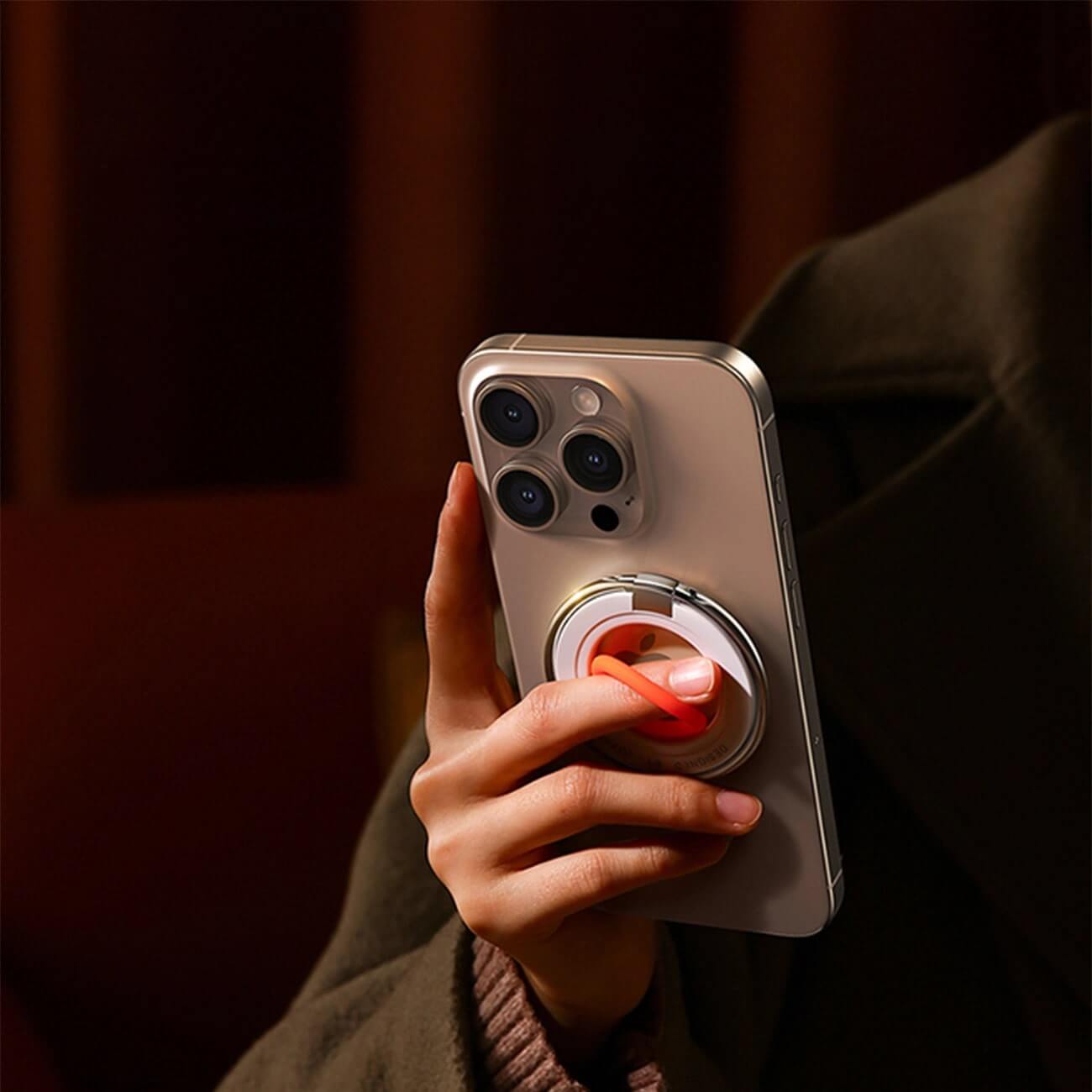 Joyroom JR-ZS383 MagSafe Phone Holder - Δαχτυλίδι Συγκράτησης Κινητού - Βάση Στήριξης - Orange