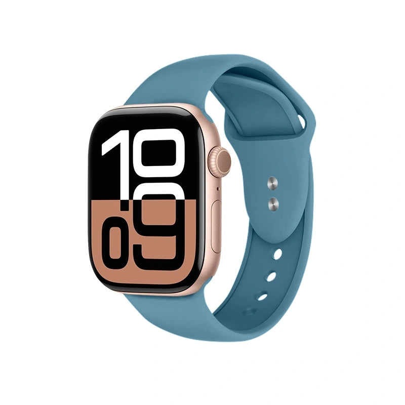 Crong Λουράκι Apple Watch 4/5/6/7/8/9/10/11 - SE (1/2/3) - ULTRA (1/2/3) - 44/45/46/49mm Σιλικόνης - Liquid Strap - Marine