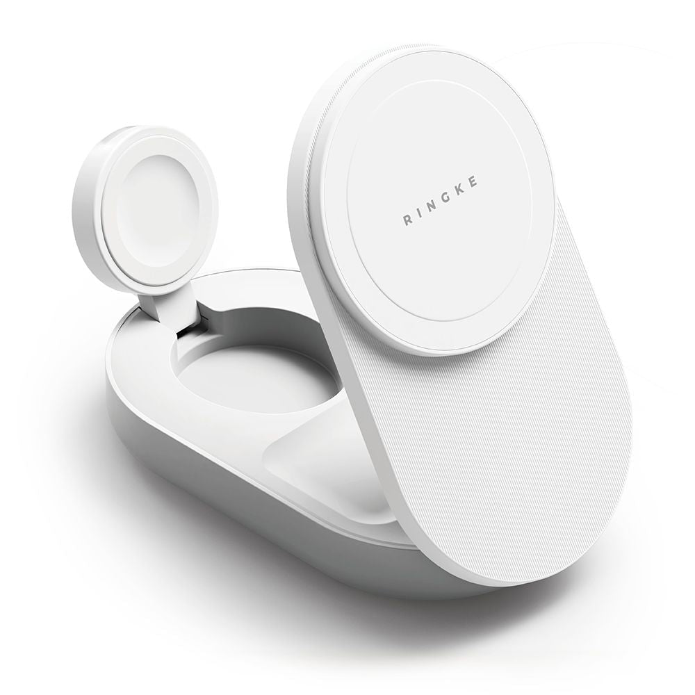 Ringke 3in1 Αναδιπλούμενος Ασύρματος MagSafe Φορτιστής 25W QI2.2 - White