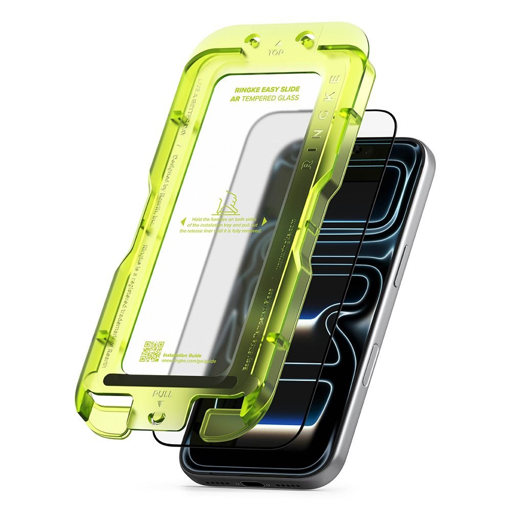 Ringke iPhone 17 Pro - Αντιχαρακτικό Γυαλί Οθόνης Aντιανακλαστική Eπίστρωση - Easy Slide Anti - Reflective - Black