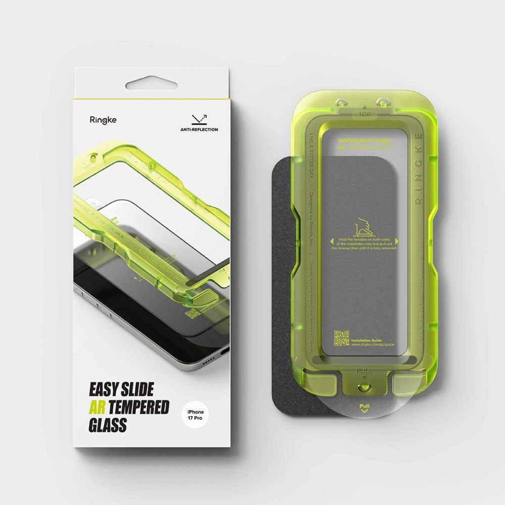 Ringke iPhone 17 Pro - Αντιχαρακτικό Γυαλί Οθόνης Aντιανακλαστική Eπίστρωση - Easy Slide Anti - Reflective - Black