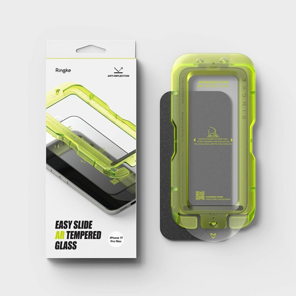 Ringke iPhone 17 Pro Max - Αντιχαρακτικό Γυαλί Οθόνης Αντιανακλαστική Επίστρωση - Easy Slide Anti - Reflective - Black