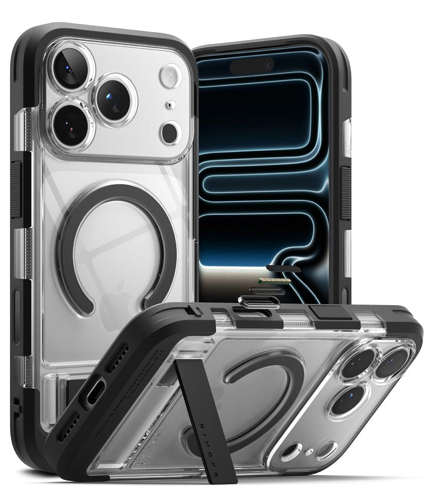 Ringke iPhone 18 Pro Max / iPhone 17 Pro Max - Σκληρή Θήκη με Πλαίσιο Σιλικόνης και MagSafe - UX Magnetic - Black / Clear