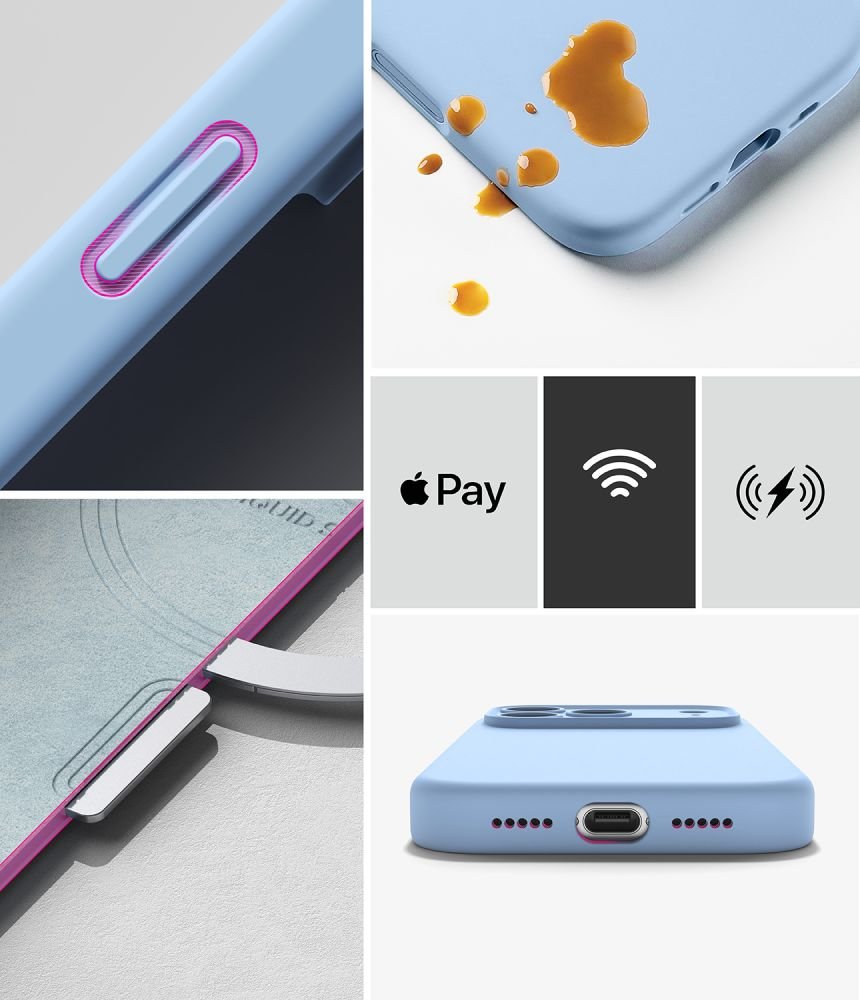 Ringke iPhone 18 Pro - Θήκη Σιλικόνης MagSafe - Silicone Magnetic - Light Blue