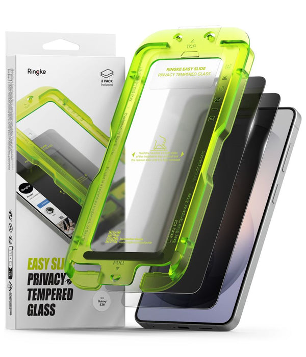 Ringke Samsung Galaxy S26 - Case Friendly Αντιχαρακτικό Γυαλί Οθόνης - Easy Slide - 2 Τεμάχια - Privacy