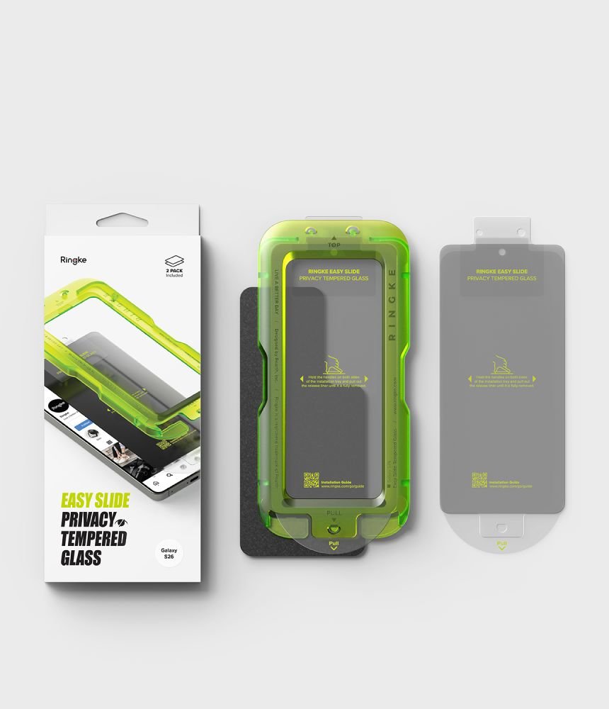 Ringke Samsung Galaxy S26 - Case Friendly Αντιχαρακτικό Γυαλί Οθόνης - Easy Slide - 2 Τεμάχια - Privacy